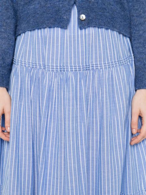 DÔEN striped tiered skirt - Blue