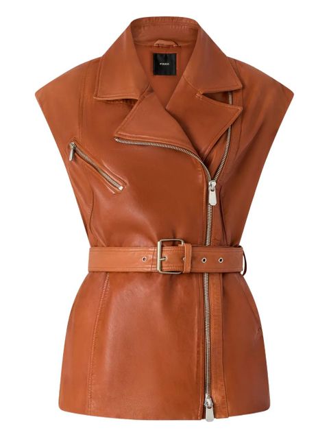 PINKO belted gilet - Brown - zdjęcie produktu nr 1