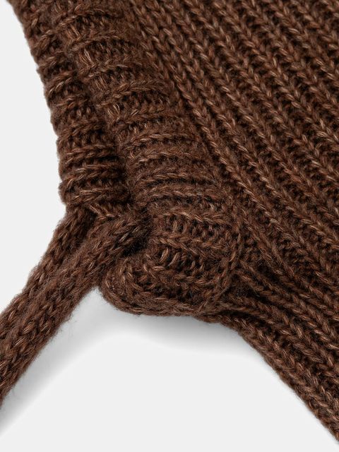 Answear.LAB kominiarka z wełną merino kolor brązowy