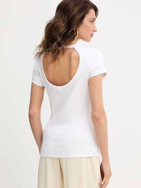 BOSS Orange t-shirt damski kolor biały odkryte plecy 50536871