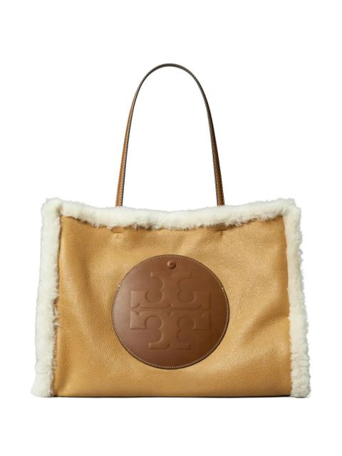 Tory Burch Ella shearling logo tote bag - Neutrals - zdjęcie produktu nr 1