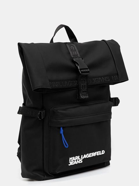 Karl Lagerfeld Jeans plecak kolor czarny duży gładki A3M30246 - zdjęcie produktu nr 2