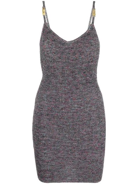 GCDS open-back mini knitted dress - Grey - zdjęcie produktu nr 1