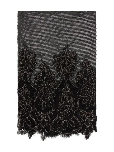Valentino Garavani lace fringed scarf - Black - zdjęcie produktu nr 1