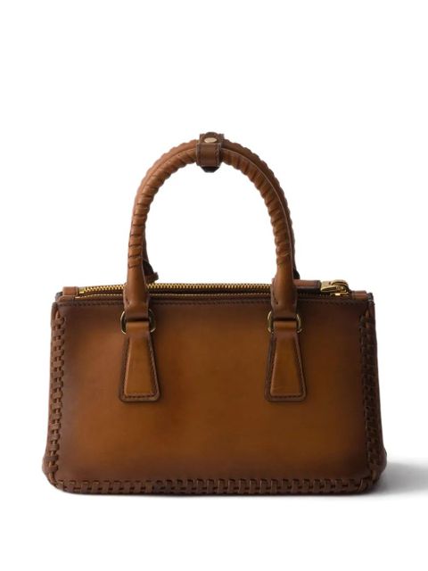 Prada mini Galleria leather tote bag - Brown - zdjęcie produktu nr 2