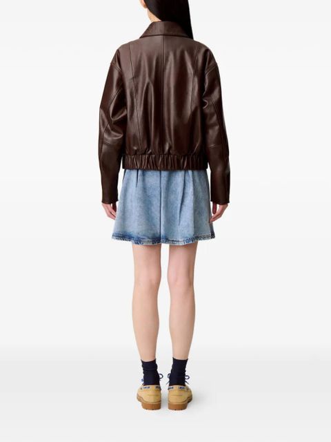 Claudie Pierlot leather jacket - Brown