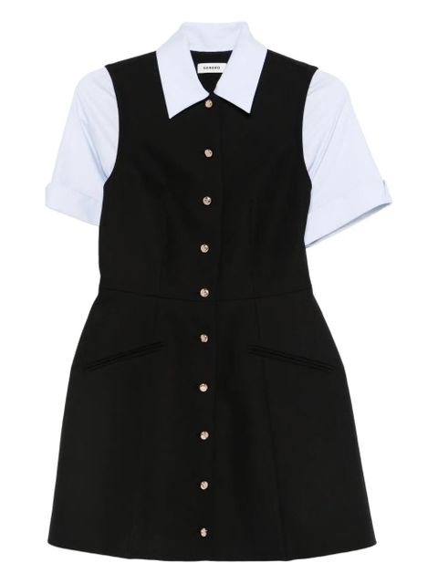 SANDRO button short day dress - Black - zdjęcie produktu nr 1
