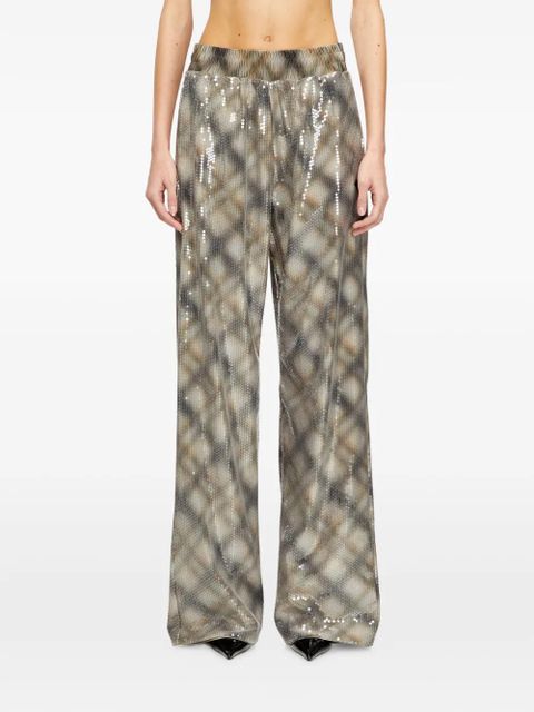 Diesel P-Erqueen sequinned trousers - Neutrals
