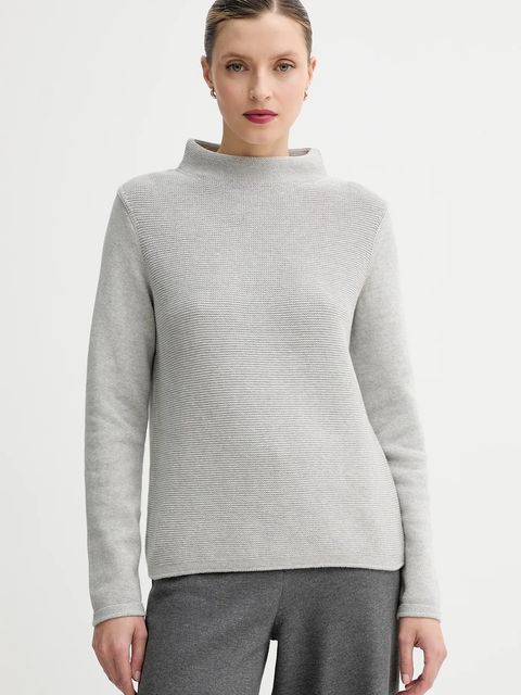 Marc O'Polo sweter bawełniany damski kolor szary z półgolfem 511605960419