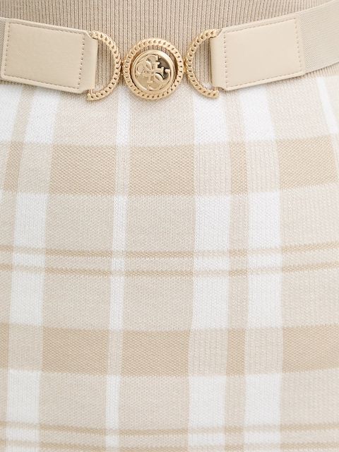 Guess sukienka z domieszką wełny CORALINE kolor beżowy mini dopasowana W5BK44 Z3JD2 - zdjęcie produktu nr 2