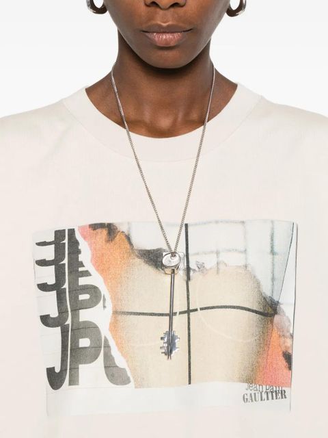 Jean Paul Gaultier graphic-print T-shirt - Neutrals