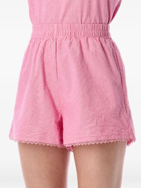 American Vintage Feoly lace-trim shorts - Pink