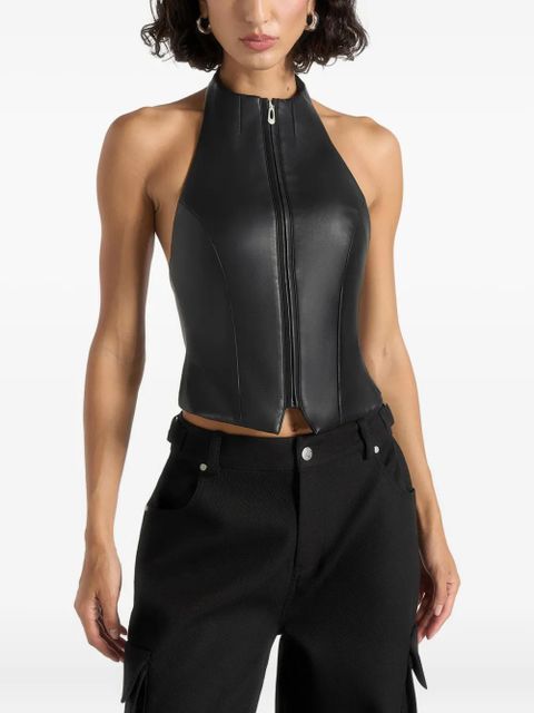 Manière De Voir Claudette halter zip top - Black - zdjęcie produktu nr 2