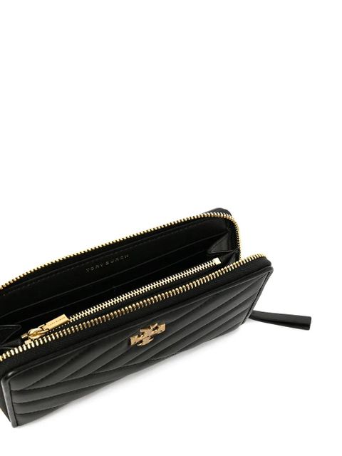 Tory Burch Kira Chevron zipped continental wallet - Black