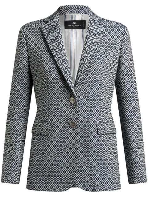 ETRO jacquard blazer - Blue - zdjęcie produktu nr 1