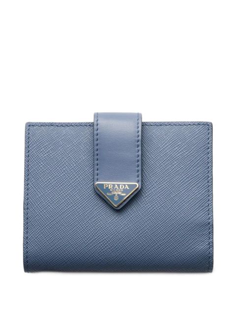 Prada small Saffiano and smooth leather wallet - Blue - zdjęcie produktu nr 1