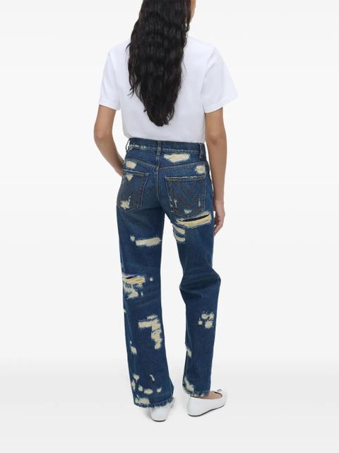 Marc Jacobs distressed straight-leg jeans - Blue