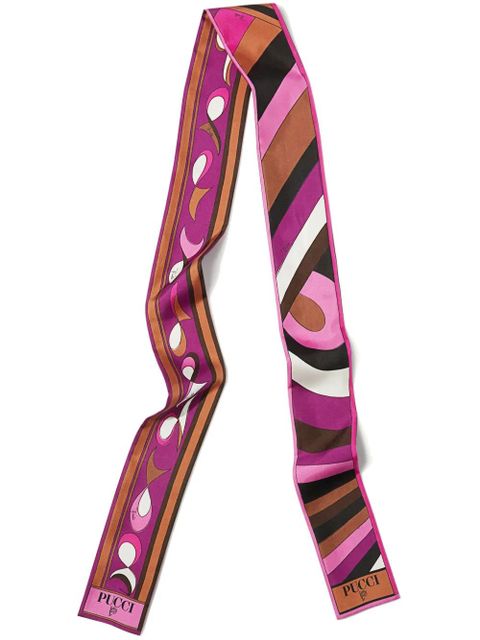 PUCCI Iride Pesci-print silk scarf - Pink - zdjęcie produktu nr 1