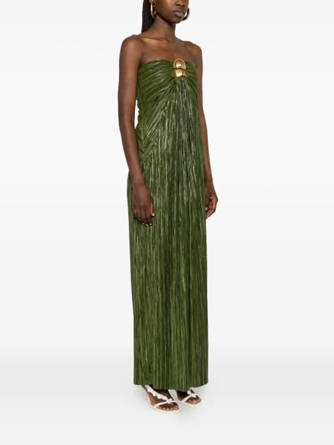 Cult Gaia Sequoia pleated maxi dress - Green