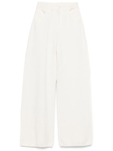 Aya Muse wide-leg knitted trousers - White - zdjęcie produktu nr 1