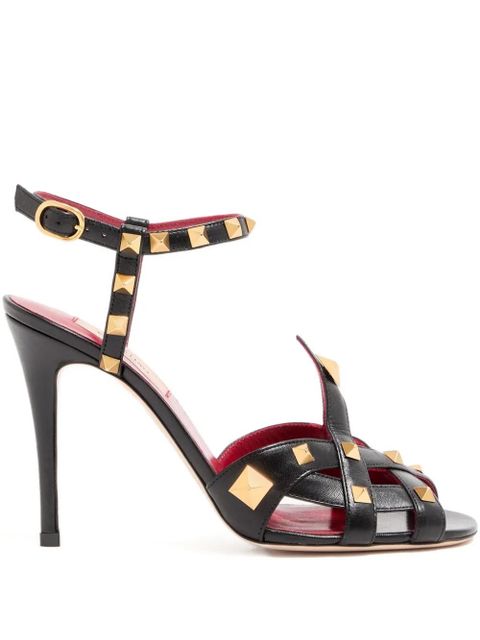 Valentino Garavani 100mm studdy kidskin sandals - Black - zdjęcie produktu nr 1