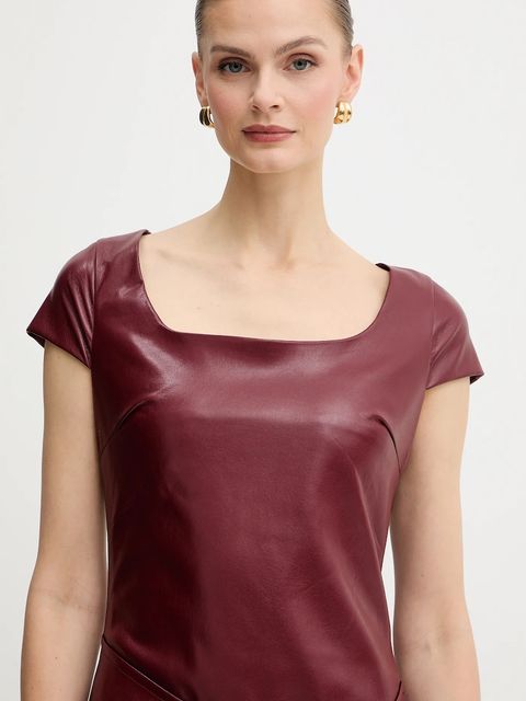 Guess sukienka ALIENOR kolor bordowy mini prosta W5BK55 WGIK0