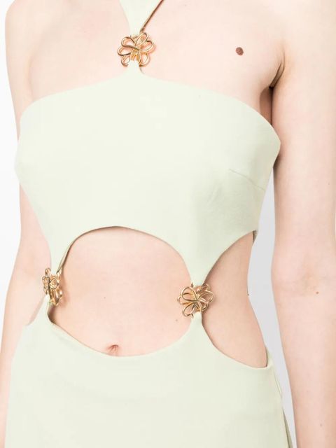 Cult Gaia Olivia halterneck cut-out dress - Green