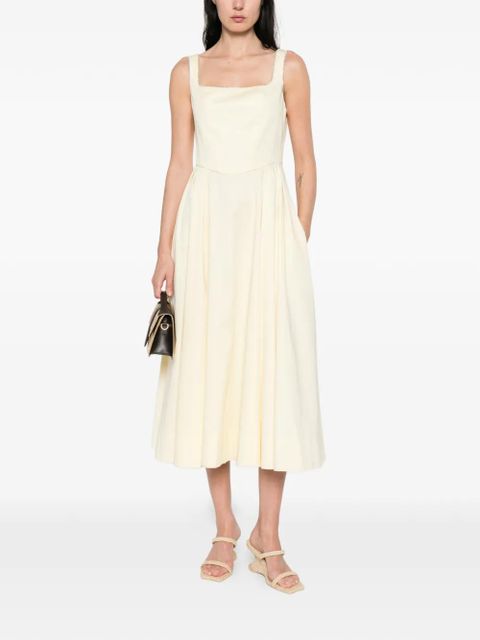 Maje rhinestone-trim midi dress - Yellow - zdjęcie produktu nr 2