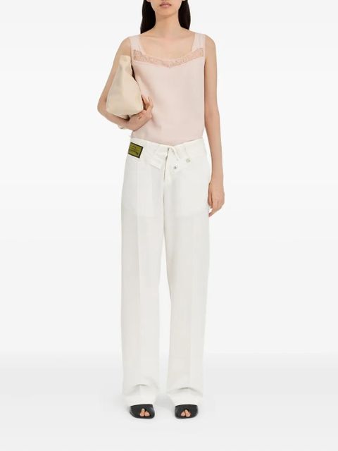 MM6 Maison Margiela asymmetric-fastening tailored trousers - White