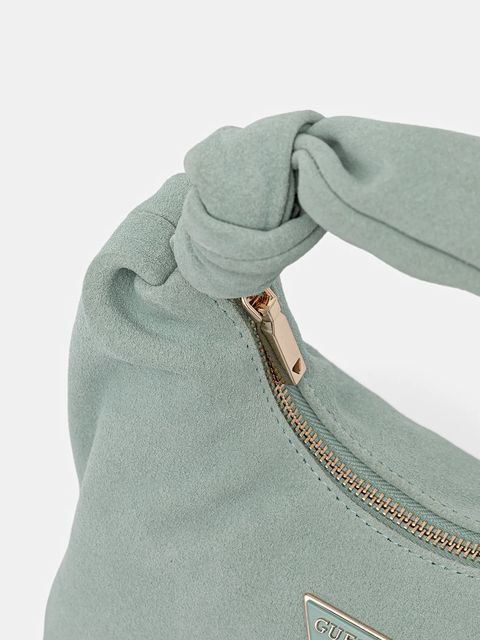 Guess torebka zamszowa ISOTTA kolor turkusowy HWSG96 60010