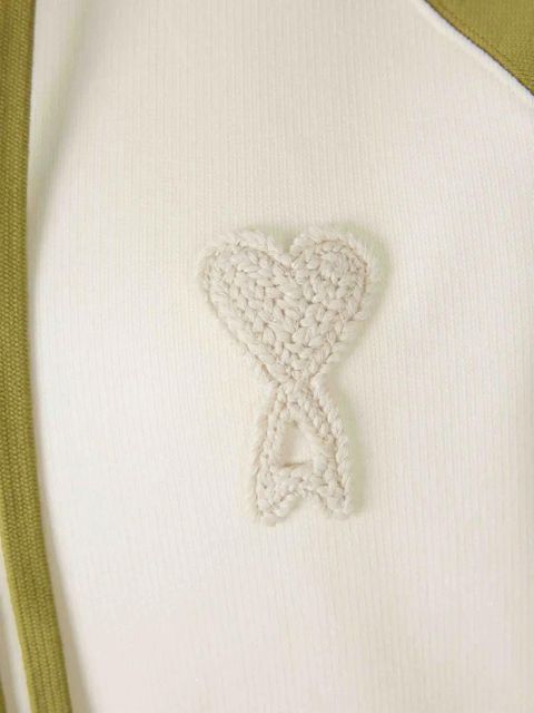 AMI Paris colour-block logo-appliqué hoodie - Neutrals