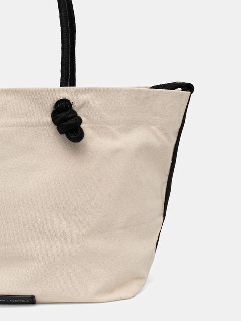 Karl Lagerfeld torebka bawełniana K/HOTEL kolor beżowy B1W46065