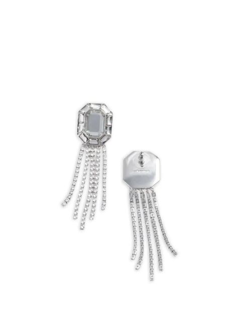 Self-Portrait crystal droplet earrings - Silver - zdjęcie produktu nr 2