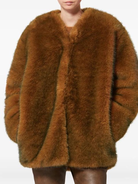 ISABEL MARANT Aglae collarless coat - Brown