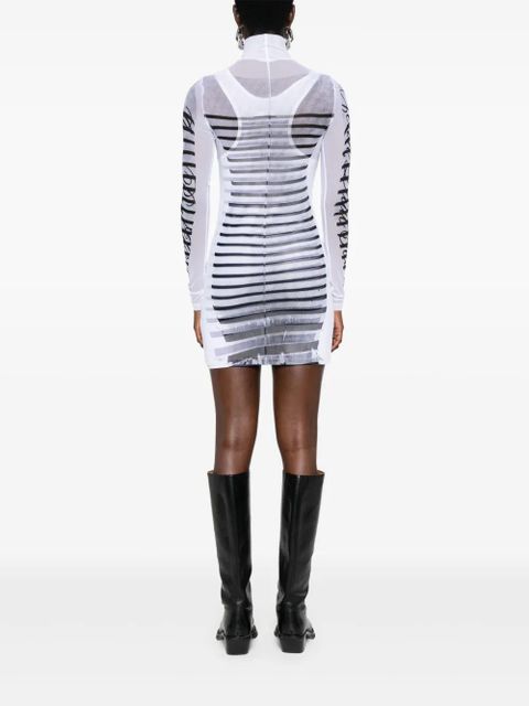Jean Paul Gaultier Marinère mesh minidress - White