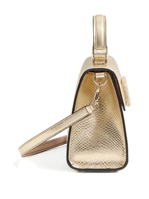 Valentino Garavani small VSling metallic tote bag - Gold