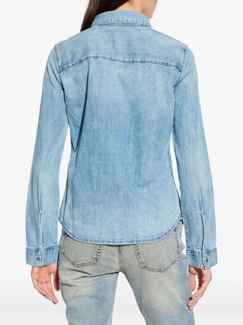 Diesel De-Eazy button embroidered shirt - Blue