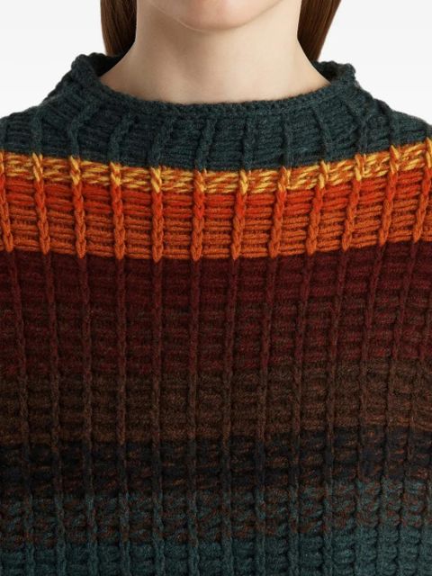 KHAITE Yanis sweater in multicolor stripe - Orange