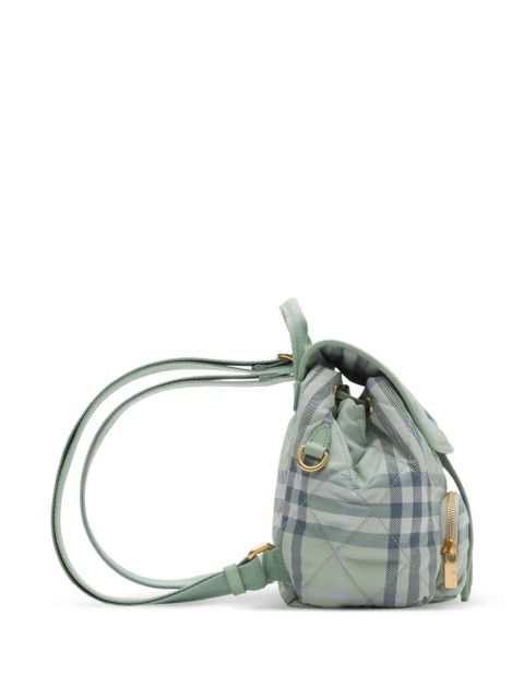 Burberry mini Horseshoe quillted backpack - Green