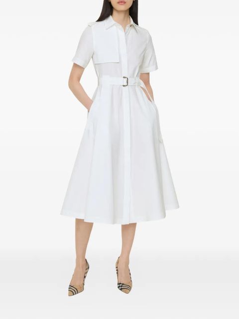 Burberry cotton poplin shirt dress - White - zdjęcie produktu nr 2