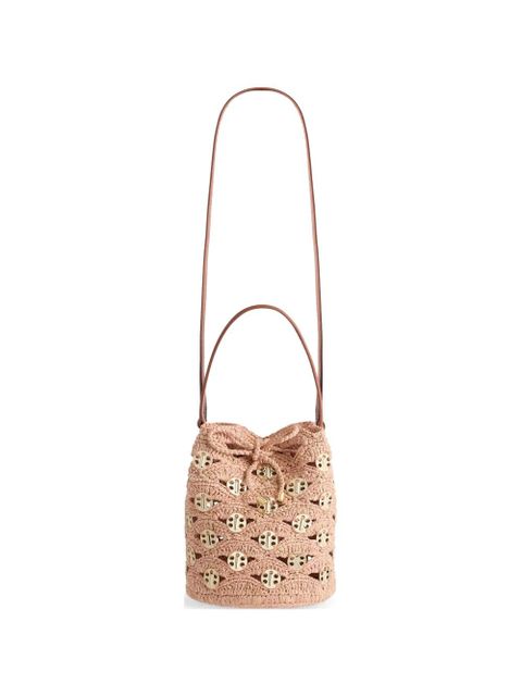 Rabanne medium crochet 1969 disc bucket bag - Pink - zdjęcie produktu nr 1