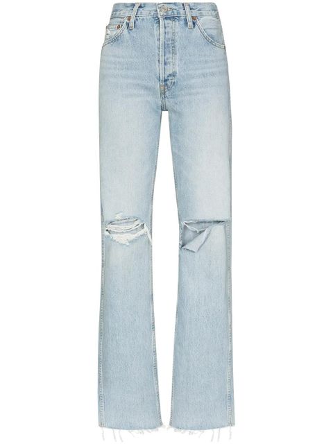 RE/DONE ripped high-waist jeans - Blue - zdjęcie produktu nr 1