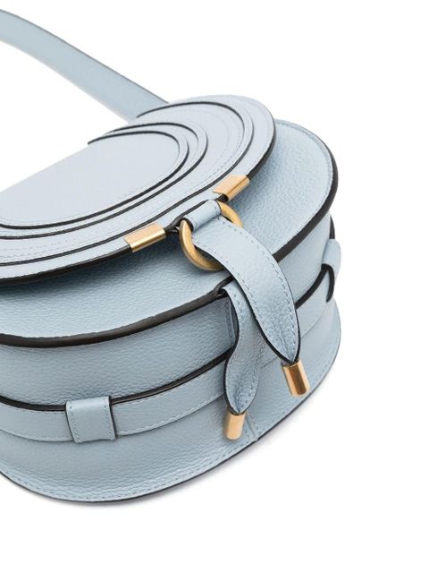 Chloé leather round crossbody-bag - Blue