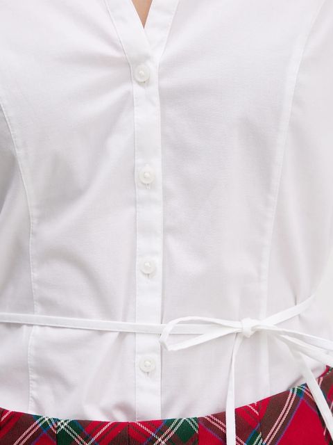 Hollister Co. koszula damska kolor biały slim z kołnierzykiem klasycznym KI340-5442