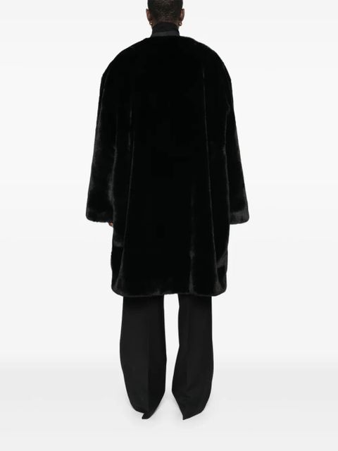 The Frankie Shop Matera faux fur coat - Black