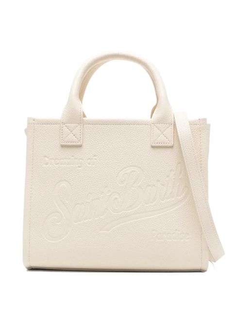 MC2 Saint Barth medium Vanity logo-embossed grained leather tote bag - White - zdjęcie produktu nr 1