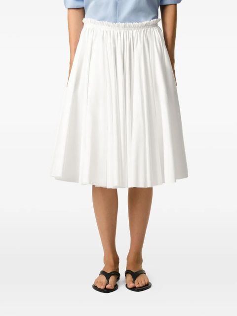 AMI Paris corolla A-line midi skirt - White