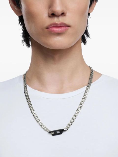 Diesel curb-chain steel necklace - Grey