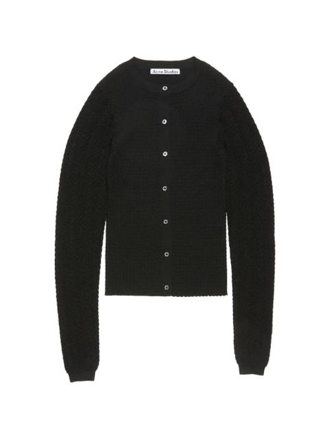 Acne Studios button knitted cardigan - Black - zdjęcie produktu nr 1