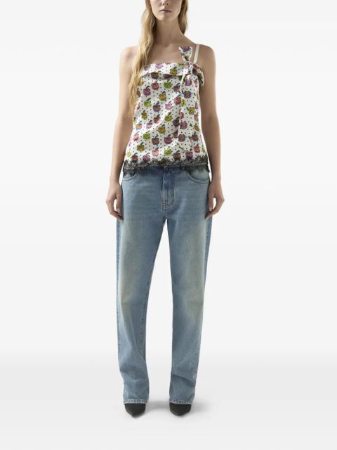 GCDS Apple-print bandeau top - White - zdjęcie produktu nr 2